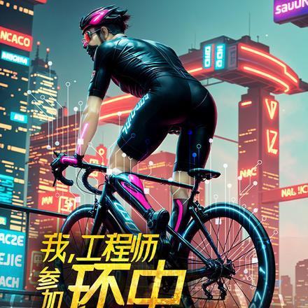 我,工程师,参加环中自行车赛